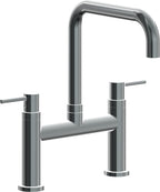 California Faucets Corsano Llave de Cocina Tipo Puente Contemporanea - Pico Cuadruple - Níquel Negro