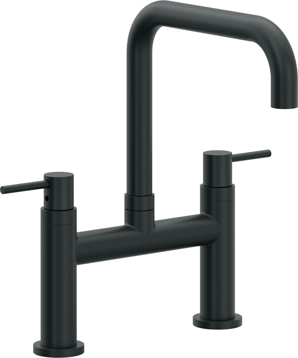 California Faucets Corsano Llave de Cocina Tipo Puente Contemporanea - Pico Cuadruple - Carbón