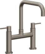 California Faucets Corsano Llave de Cocina Tipo Puente Contemporanea - Pico Cuadruple - Grafito