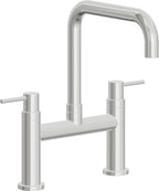 California Faucets Corsano Llave de Cocina Tipo Puente Contemporanea - Pico Cuadruple - Cromo Pulido