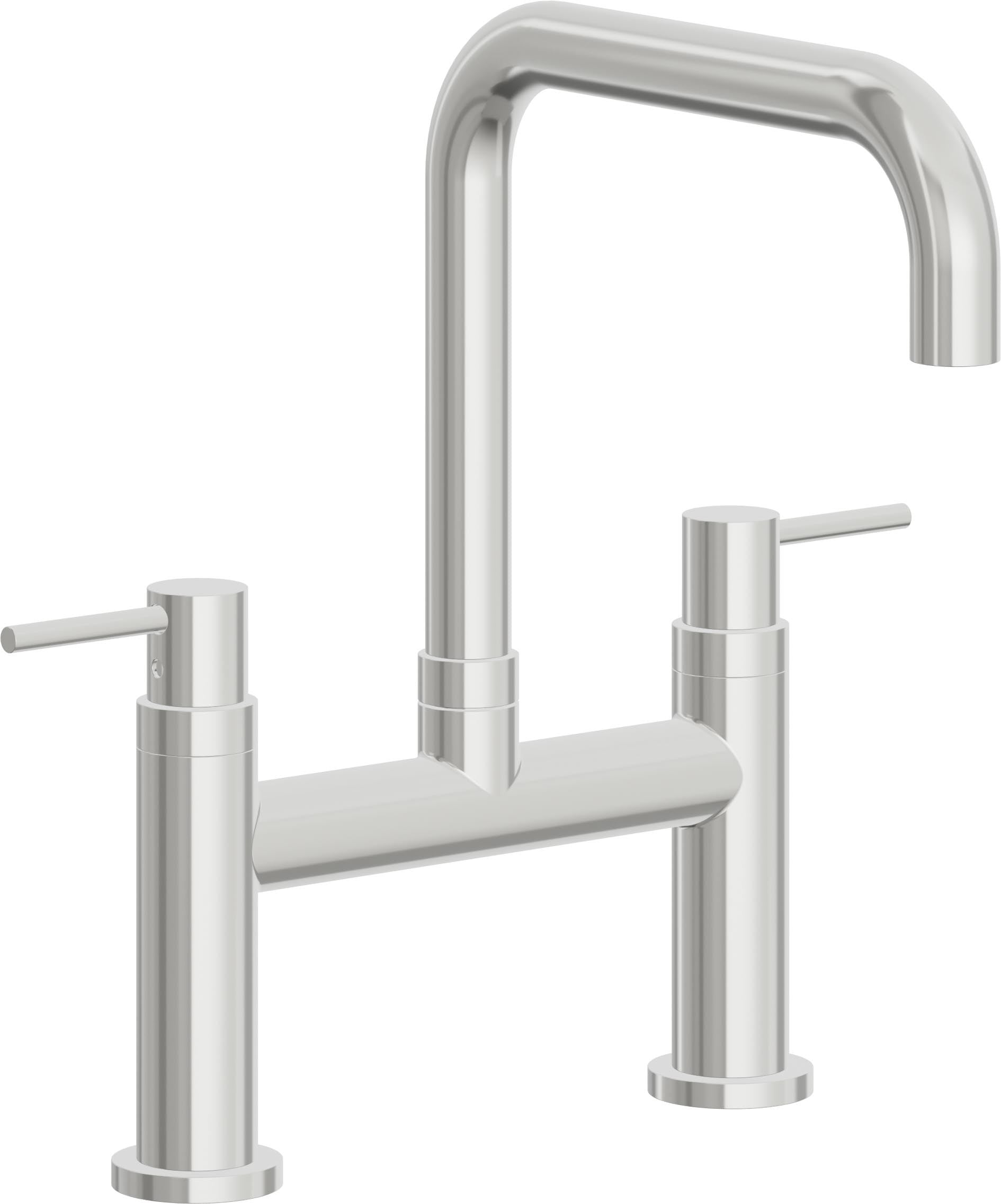 California Faucets Corsano Llave de Cocina Tipo Puente Contemporanea - Pico Cuadruple - Cromo Pulido