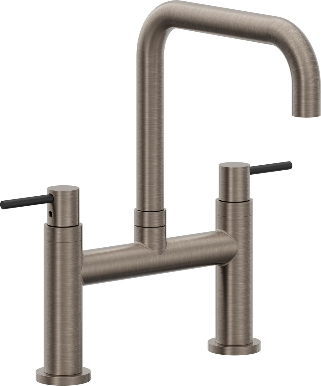 California Faucets Corsano Llave de Cocina Tipo Puente Contemporanea - Pico Cuadruple - Níquel Antiguo Mate