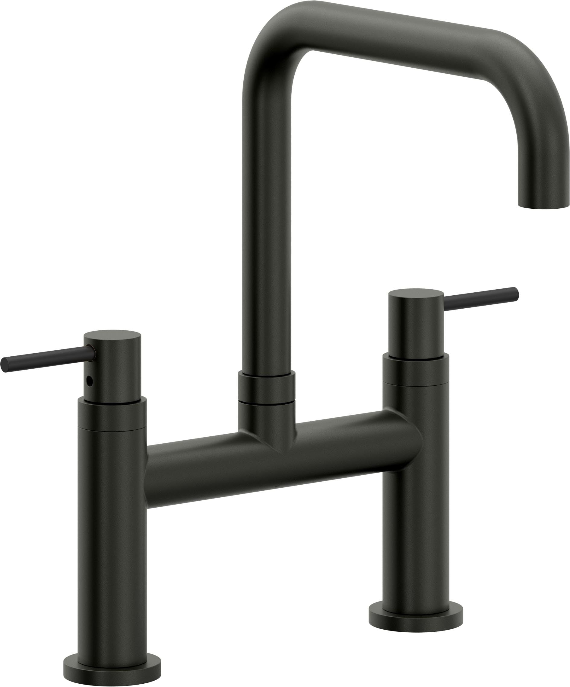 California Faucets Corsano Llave de Cocina Tipo Puente Contemporanea - Pico Cuadruple - Bronce Bella Terra