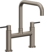 California Faucets Corsano Llave de Cocina Tipo Puente Contemporanea - Pico Cuadruple - Grafito