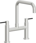 California Faucets Corsano Llave de Cocina Tipo Puente Contemporanea - Pico Cuadruple - Cromo Pulido