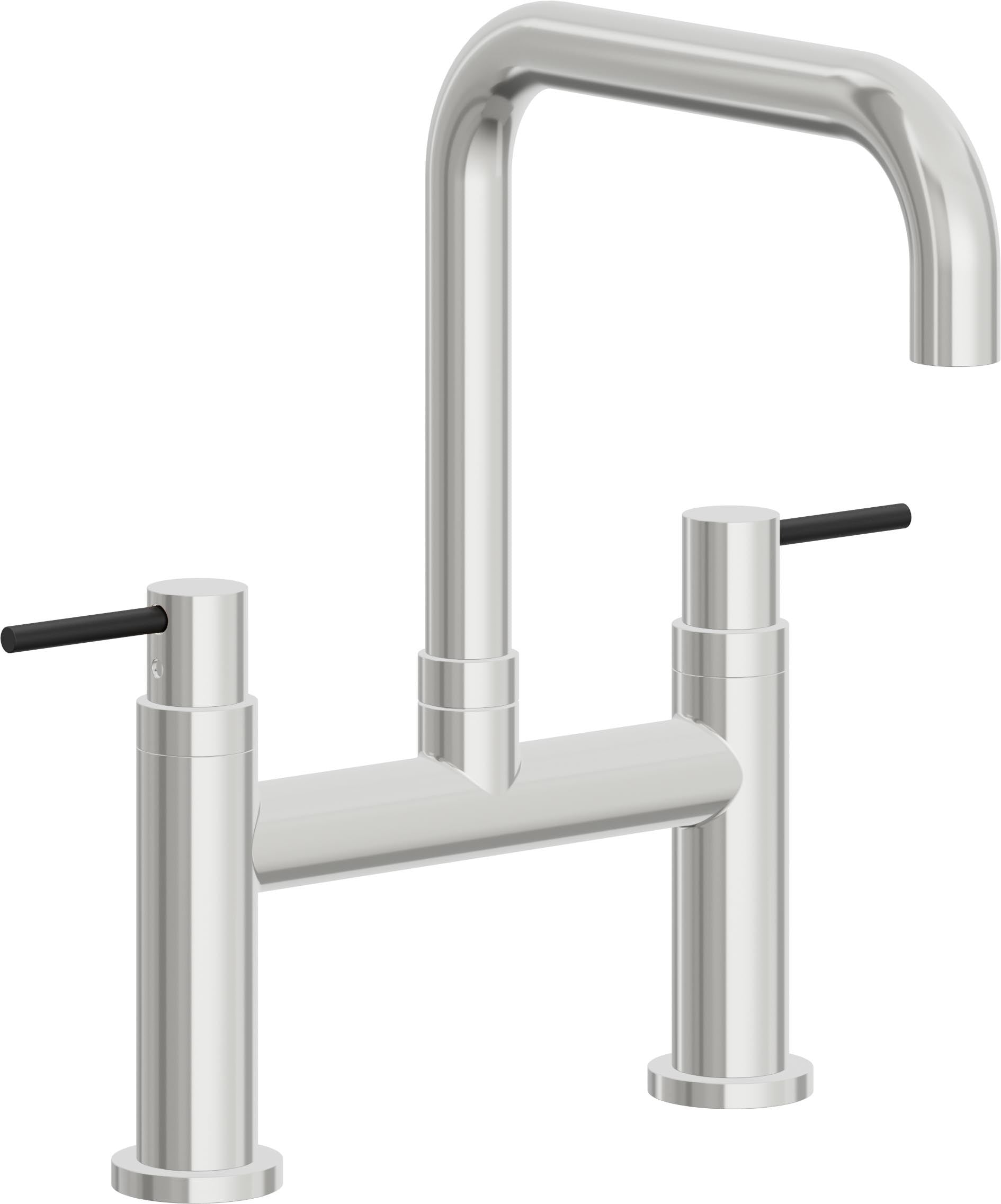 California Faucets Corsano Llave de Cocina Tipo Puente Contemporanea - Pico Cuadruple - Cromo Pulido
