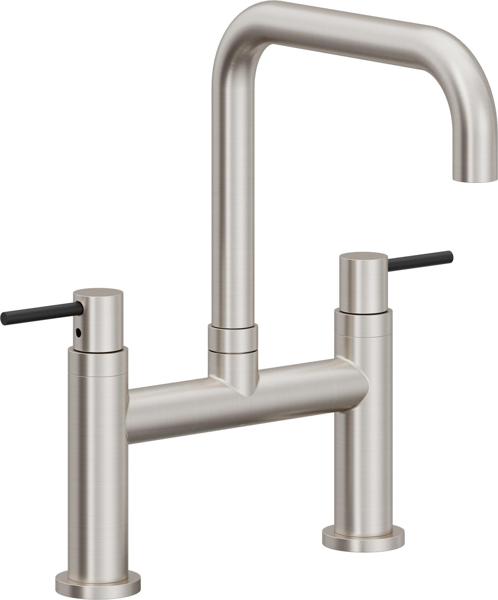 California Faucets Corsano Llave de Cocina Tipo Puente Contemporanea - Pico Cuadruple - Acero Inoxidable Ultra