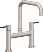 California Faucets Corsano Llave de Cocina Tipo Puente Contemporanea - Pico Cuadruple - Acero Inoxidable Ultra