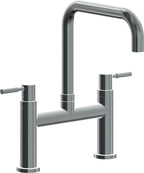 California Faucets Corsano Llave de Cocina Tipo Puente Contemporanea - Pico Cuadruple - Níquel Negro