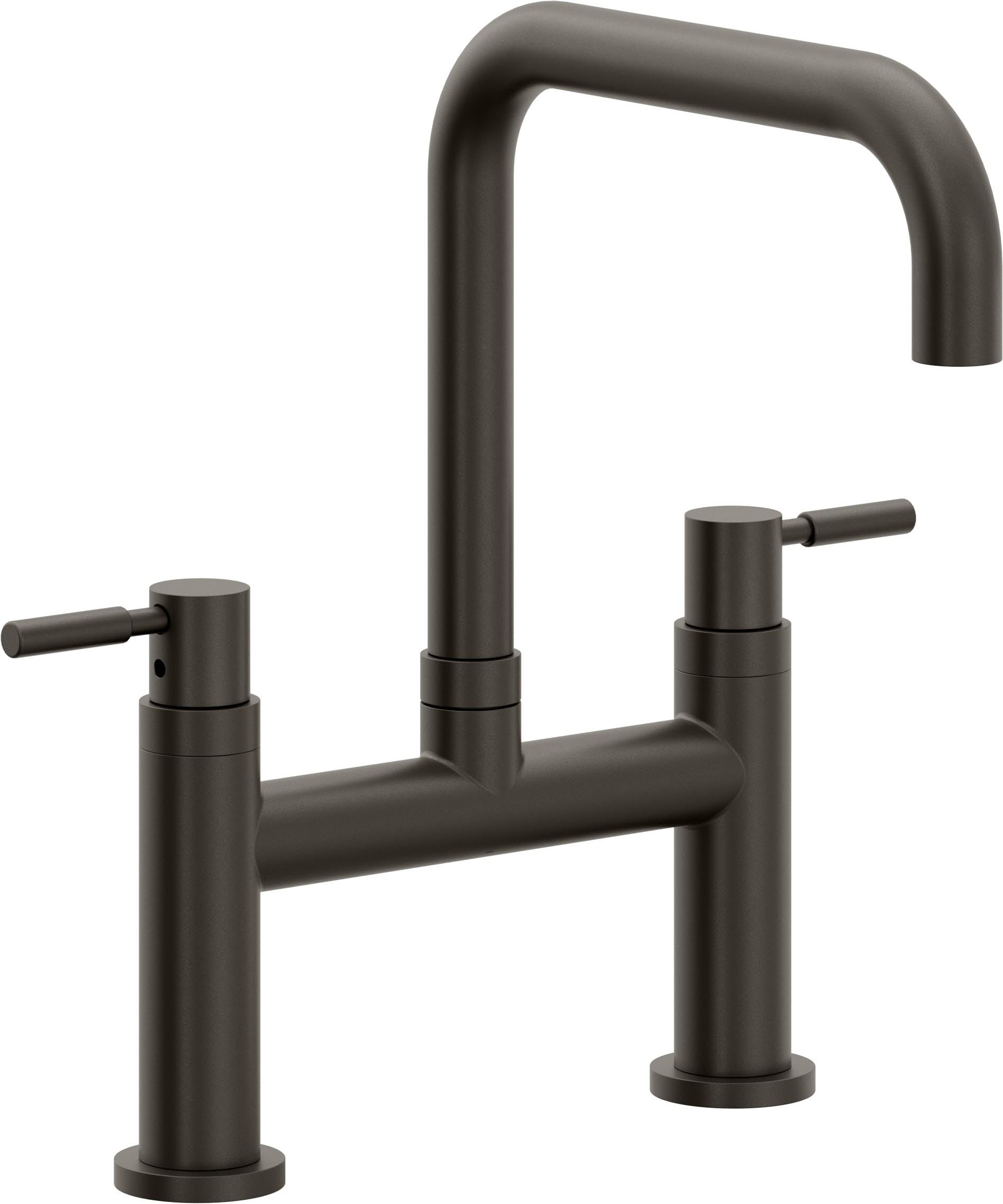 California Faucets Corsano Llave de Cocina Tipo Puente Contemporanea - Pico Cuadruple - Bronce Oscuro