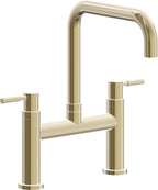 California Faucets Corsano Llave de Cocina Tipo Puente Contemporanea - Pico Cuadruple - Latón Pulido