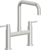 California Faucets Corsano Llave de Cocina Tipo Puente Contemporanea - Pico Cuadruple - Cromo Pulido