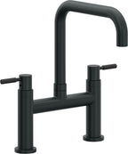 California Faucets Corsano Llave de Cocina Tipo Puente Contemporanea - Pico Cuadruple - Carbón