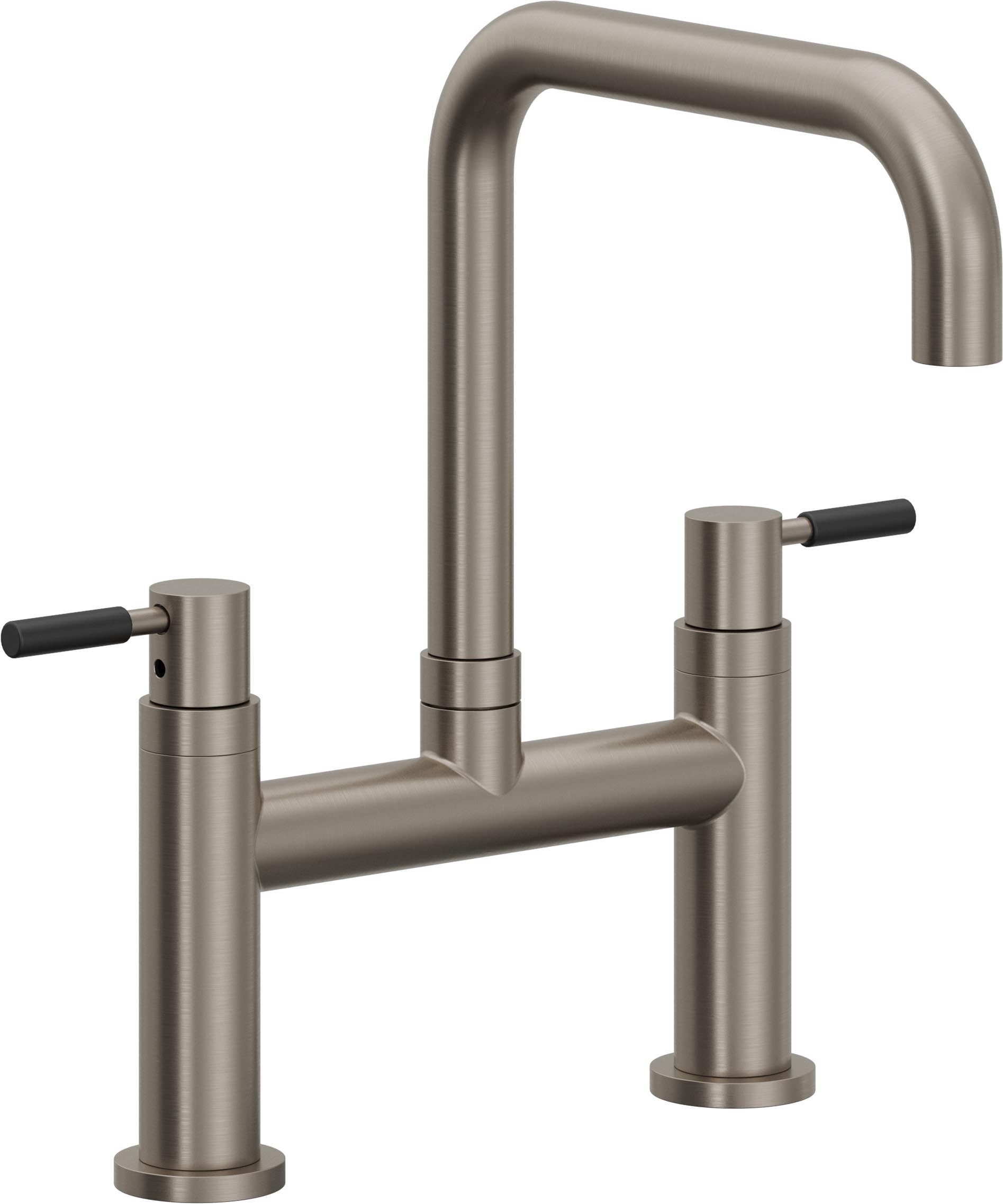California Faucets Corsano Llave de Cocina Tipo Puente Contemporanea - Pico Cuadruple - Grafito
