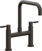 California Faucets Corsano Llave de Cocina Tipo Puente Contemporanea - Pico Cuadruple - Bronce Oscuro