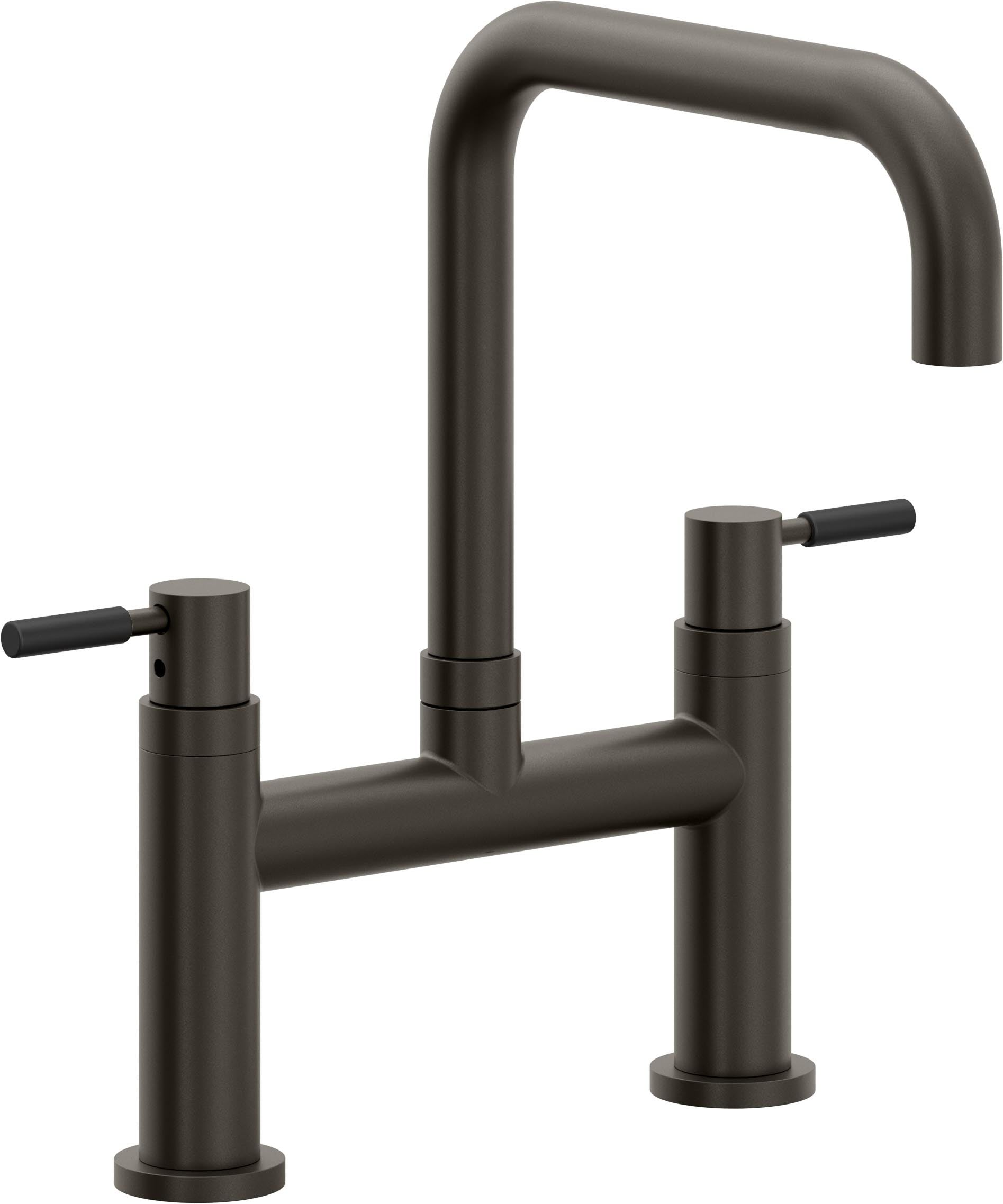 California Faucets Corsano Llave de Cocina Tipo Puente Contemporanea - Pico Cuadruple - Bronce Oscuro