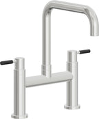 California Faucets Corsano Llave de Cocina Tipo Puente Contemporanea - Pico Cuadruple - Cromo Pulido