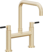 California Faucets Corsano Llave de Cocina Tipo Puente Contemporanea - Pico Cuadruple - Latón Satinado
