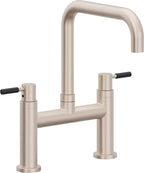California Faucets Corsano Llave de Cocina Tipo Puente Contemporanea - Pico Cuadruple - Níquel Satinado