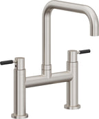 California Faucets Corsano Llave de Cocina Tipo Puente Contemporanea - Pico Cuadruple - Acero Inoxidable Ultra