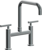 California Faucets Corsano Llave de Cocina Tipo Puente Contemporanea - Pico Cuadruple - Níquel Negro