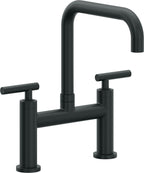 California Faucets Corsano Llave de Cocina Tipo Puente Contemporanea - Pico Cuadruple - Carbón