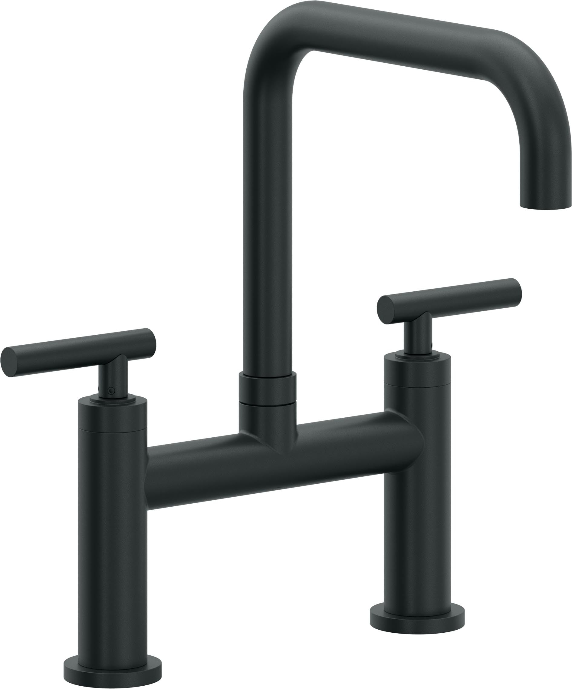 California Faucets Corsano Llave de Cocina Tipo Puente Contemporanea - Pico Cuadruple - Carbón