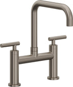 California Faucets Corsano Llave de Cocina Tipo Puente Contemporanea - Pico Cuadruple - Grafito