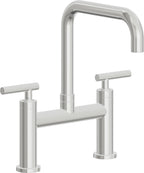 California Faucets Corsano Llave de Cocina Tipo Puente Contemporanea - Pico Cuadruple - Cromo Pulido