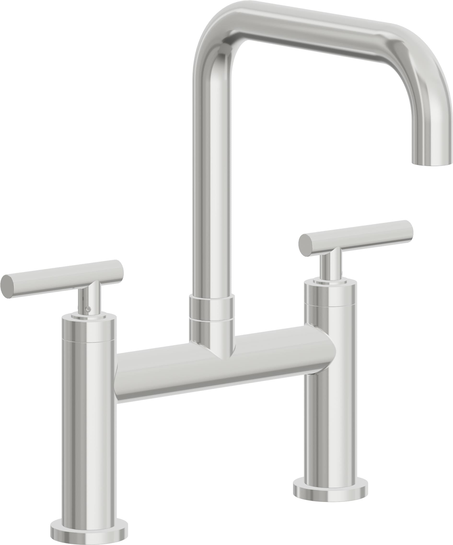 California Faucets Corsano Llave de Cocina Tipo Puente Contemporanea - Pico Cuadruple - Cromo Pulido