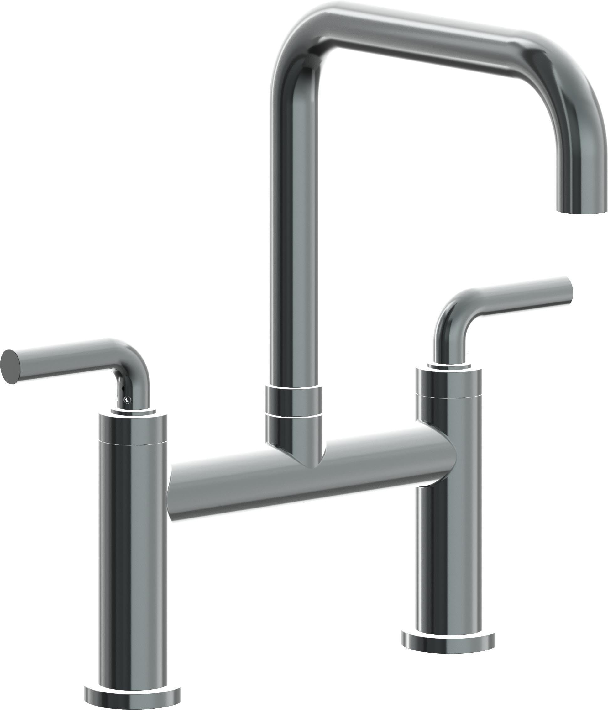 California Faucets Corsano Llave de Cocina Tipo Puente Contemporanea - Pico Cuadruple - Níquel Negro