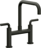 California Faucets Corsano Llave de Cocina Tipo Puente Contemporanea - Pico Cuadruple - Bronce Bella Terra