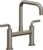California Faucets Corsano Llave de Cocina Tipo Puente Contemporanea - Pico Cuadruple - Grafito