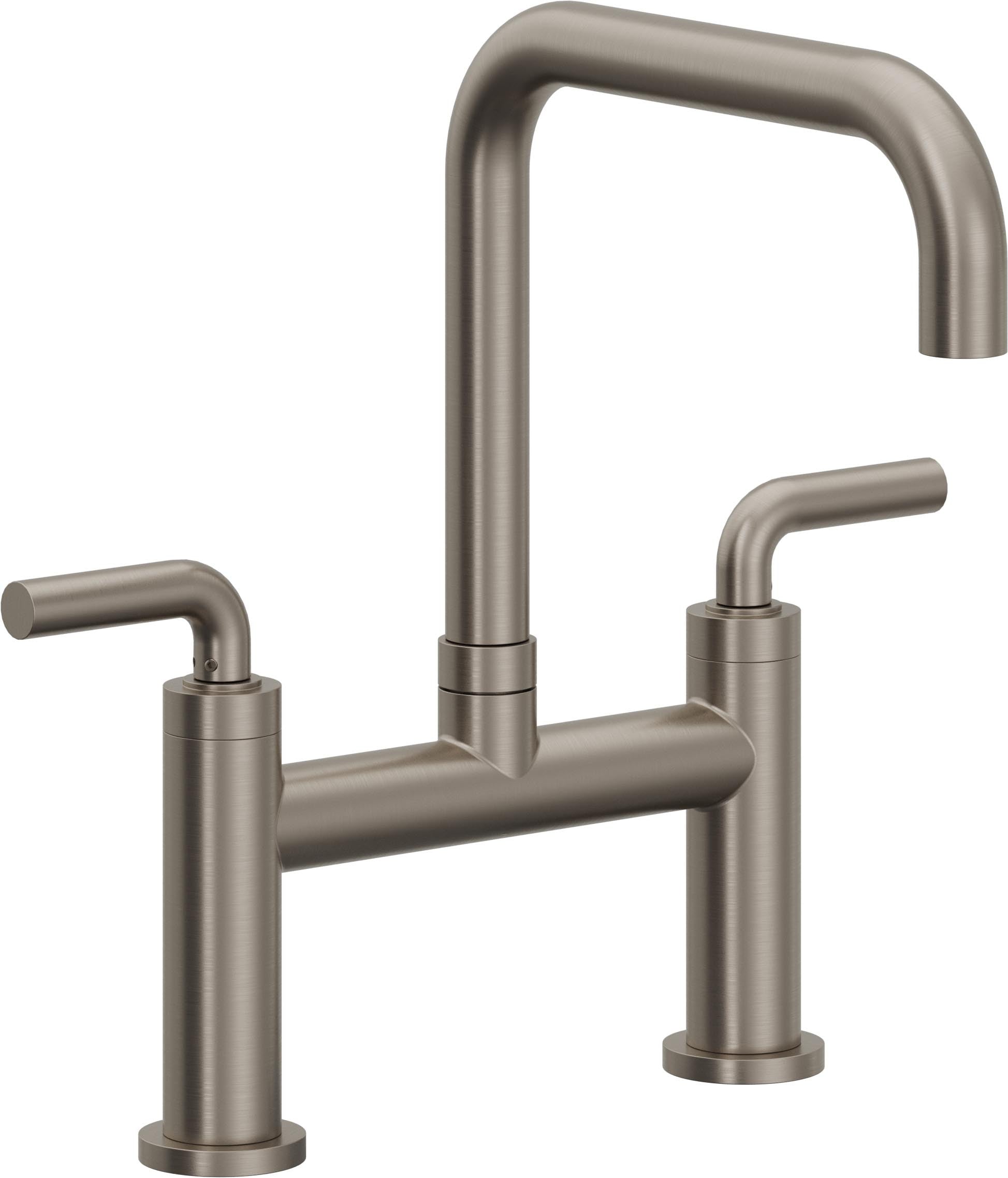 California Faucets Corsano Llave de Cocina Tipo Puente Contemporanea - Pico Cuadruple - Grafito