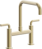 California Faucets Corsano Llave de Cocina Tipo Puente Contemporanea - Pico Cuadruple - Latón Pulido