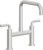 California Faucets Corsano Llave de Cocina Tipo Puente Contemporanea - Pico Cuadruple - Cromo Pulido