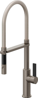 California Faucets Corsano Llave de Cocina Culinaria de Extraccion Contemporanea con Rociador de Boton - Grafito