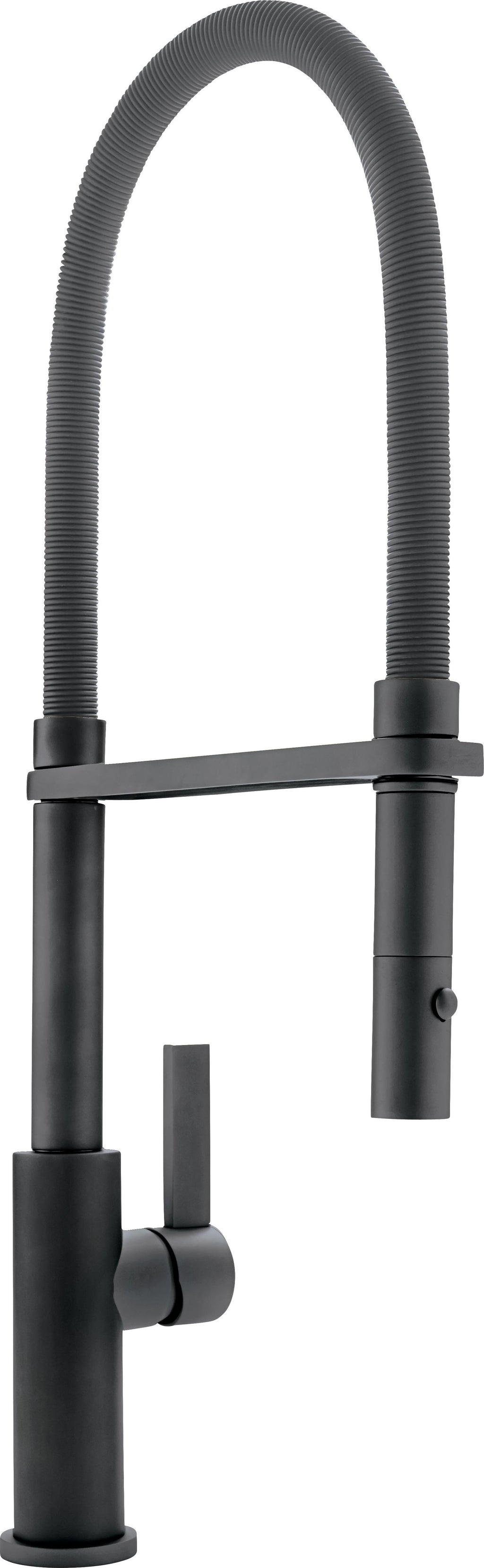 California Faucets Corsano Llave de Cocina Culinaria de Extraccion Contemporanea con Rociador de Boton y Espiral Acabada - Carbón