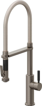 California Faucets Corsano Llave de Cocina Culinaria de Extraccion Contemporanea con Rociador de Apretar - Grafito