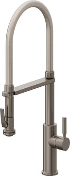 California Faucets Corsano Llave de Cocina Culinaria de Extraccion Contemporanea con Rociador de Apretar - Grafito
