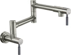 California Faucets Corsano Llenador de Ollas - Dos Manijas de Pared - Contemporaneo - Níquel Satinado