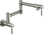 California Faucets Corsano Llenador de Ollas - Dos Manijas de Pared - Contemporaneo - Níquel Satinado