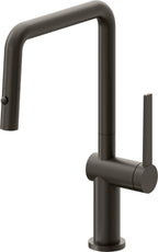 California Faucets La Spezia Llave de Cocina Extraible Contemporanea con Rociador de Boton - Pico Cuadruple - Bronce Oscuro