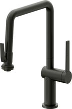 California Faucets La Spezia Llave de Cocina Extraible Contemporanea con Rociador de Apretar - Pico Cuadruple - Bronce Bella Terra