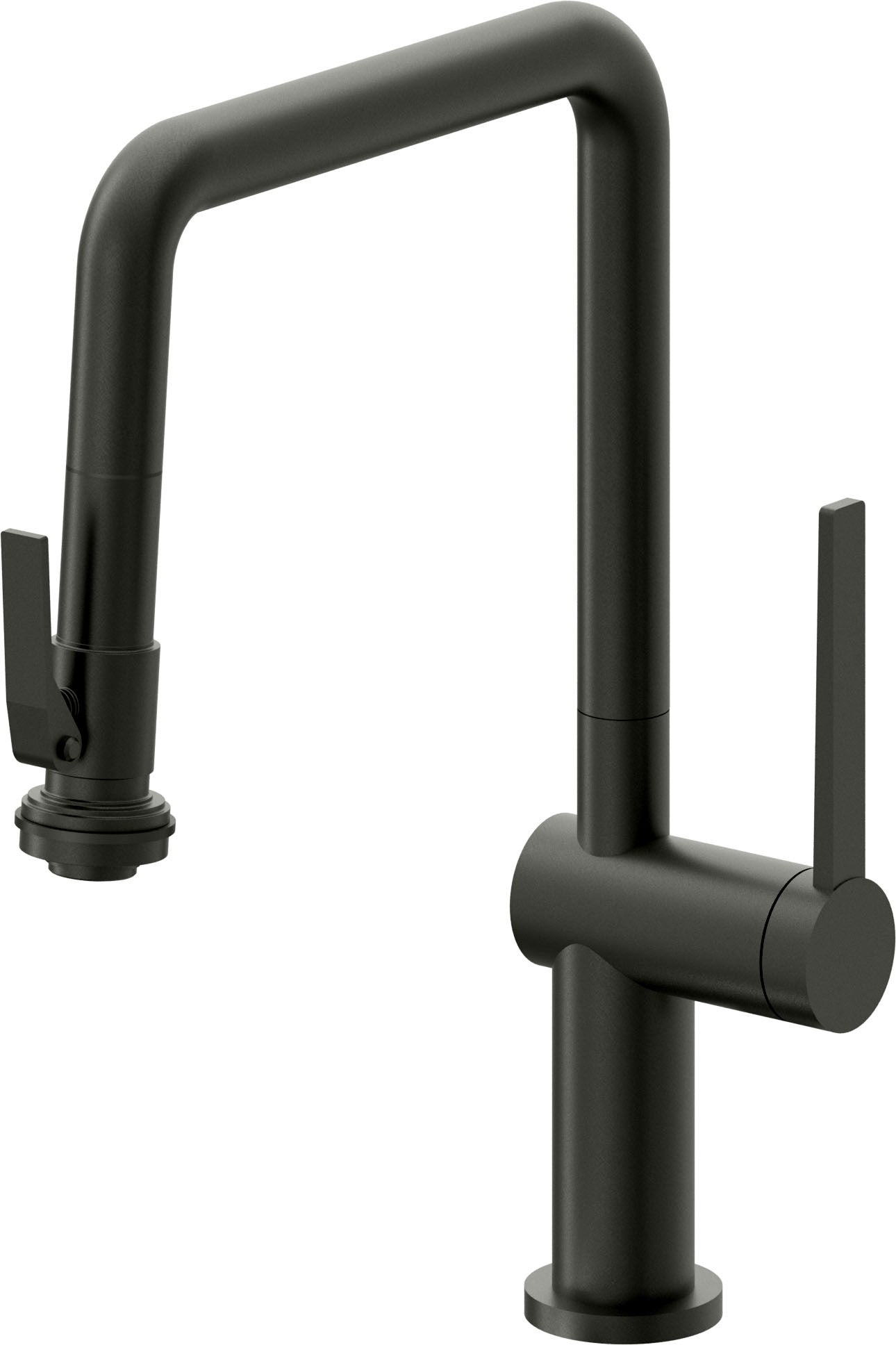 California Faucets La Spezia Llave de Cocina Extraible Contemporanea con Rociador de Apretar - Pico Cuadruple - Bronce Bella Terra