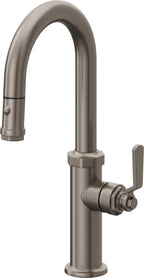 California Faucets Descanso Works Llave de Bar/Preparacion Extraible Industrial con Rociador de Boton - Grafito