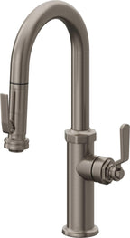 California Faucets Descanso Works Llave de Bar/Preparacion Extraible Industrial con Rociador de Apretar - Grafito