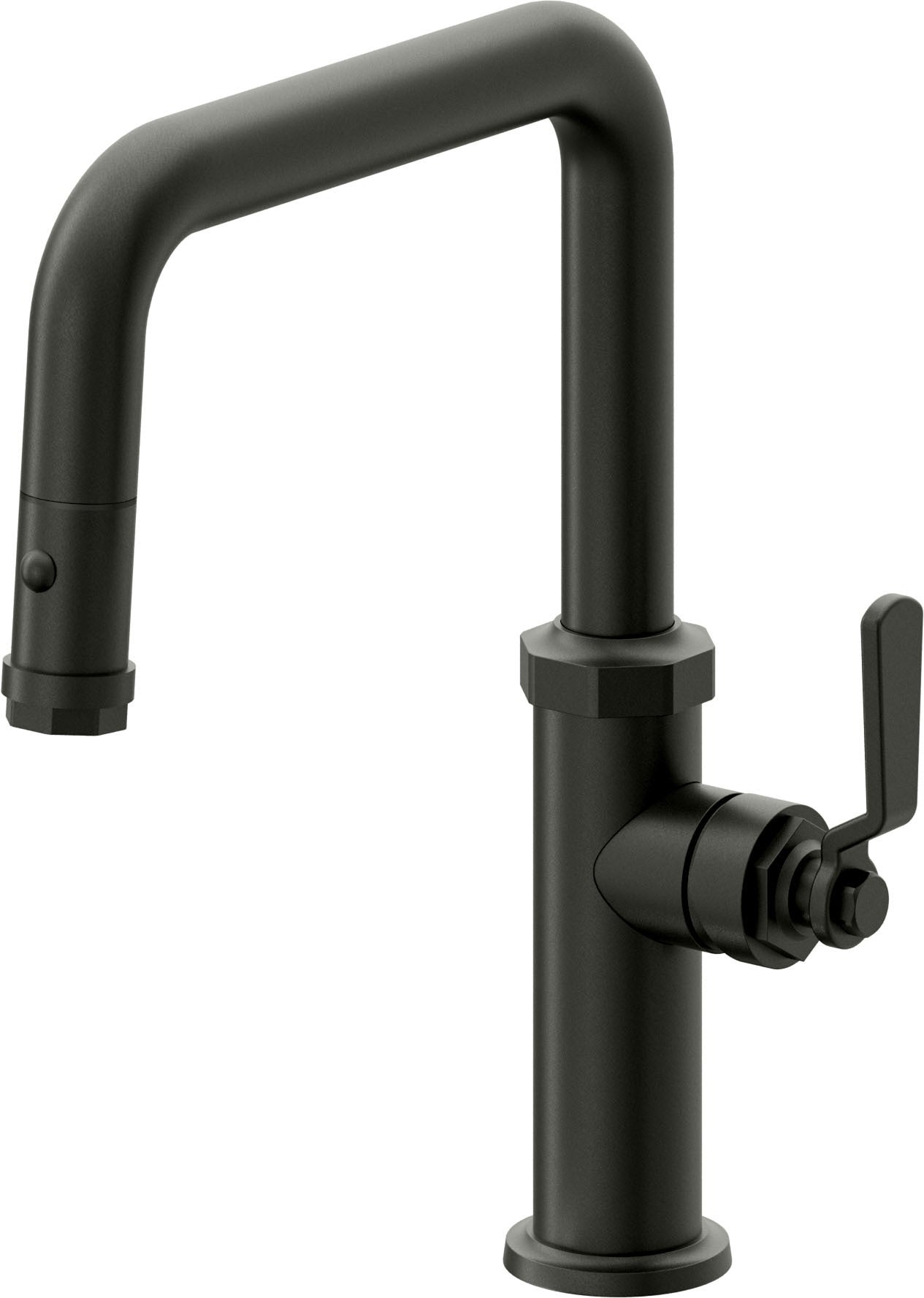California Faucets Descanso Works Llave de Cocina Extraible Industrial con Rociador de Boton - Pico Cuadruple - Bronce Bella Terra