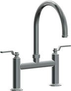 California Faucets Descanso Works Llave de Cocina Tipo Puente Industrial - Pico en Arco - Níquel Negro