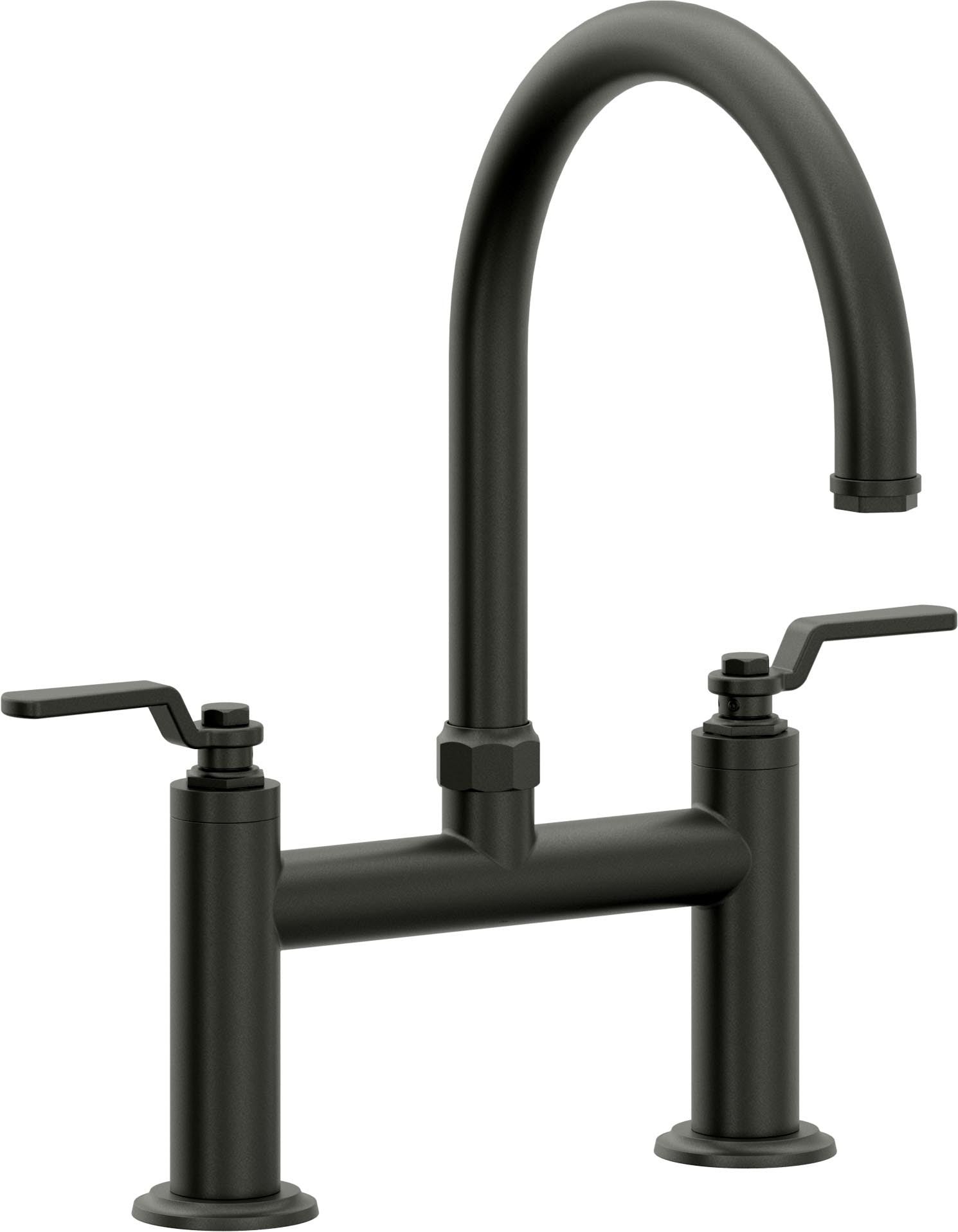 California Faucets Descanso Works Llave de Cocina Tipo Puente Industrial - Pico en Arco - Bronce Bella Terra